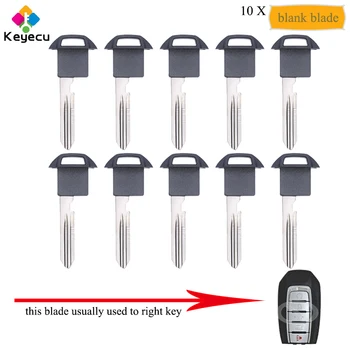 

KEYECU 10PCS Smart Prox Insert Emergency Car Blank Key Blade - FOB for Nissan Murano Pathfinder, for Infiniti QX60 FCC: KR5TXN7