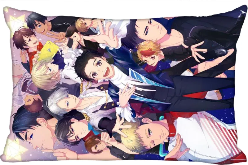 

Custom Pillowcase YURI!!! on ICE rectangle Zipper Pillow Throw Pillow Case Cover 45x35cm(One Side) Printed