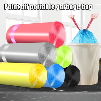 

Hot 15 Counts/Roll Disposable Garbage Bag Trash Bags for Bathroom Trash Can Kitchen Bin Liners QP2