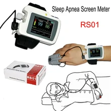 

RS01 Patient Sleep Apnea Screen Meter Nose Air Flow Wrist Respiration Sleep Monitor Spo2 PR Alarm Nasal Cannula Record Software