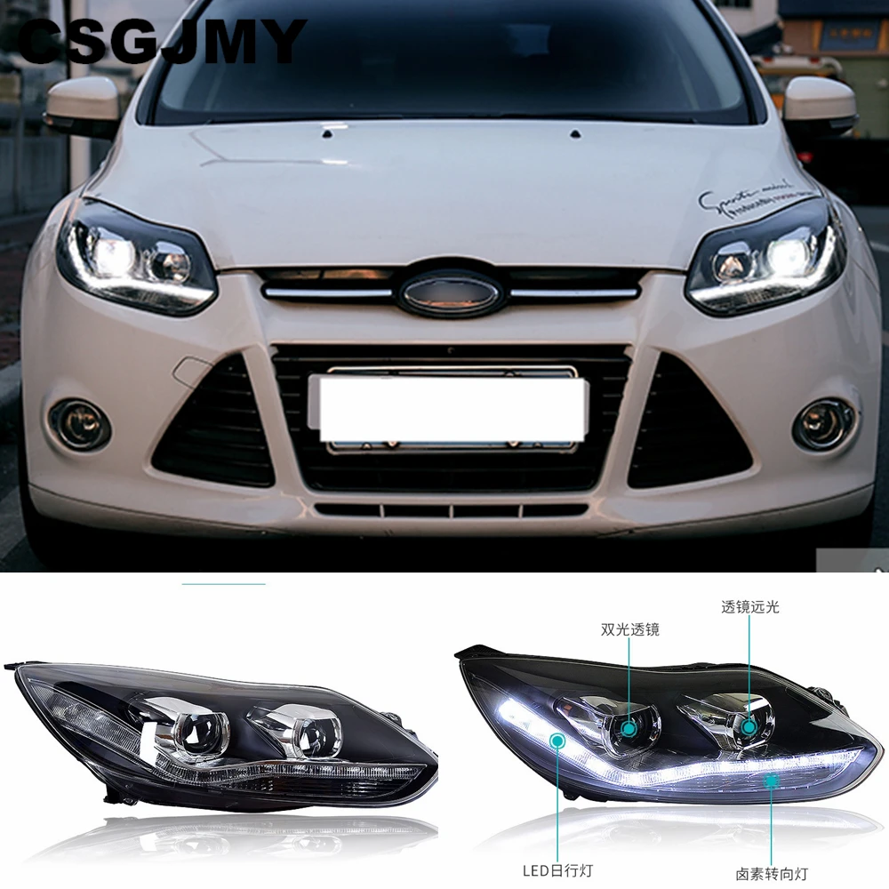 2 шт. светодиодный налобный фонарь для Ford Focus 3 головной светильник s 2012 2013 2014