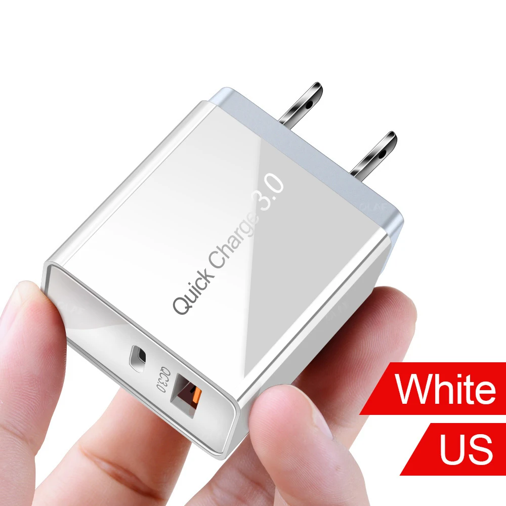 Marjay 36 Вт Быстрая зарядка 4,0 3,0 USB зарядное устройство Быстрая зарядка EU US PD 3,0 зарядное устройство для мобильного телефона для iphone samsung Xiaomi huawei - Тип штекера: 1 Port US White