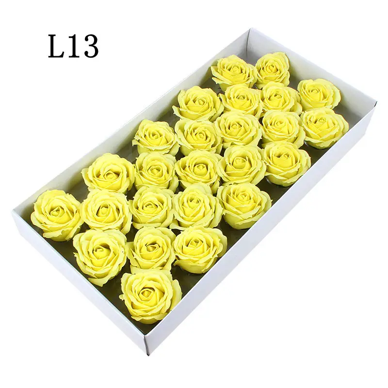 25-50 шт./компл. 3 Размер s/m/l мыло розы Искусственные цветы Высокое качество; для свадьбы украшение дома аксессуары для ванной комнаты Роза Цветок голова - Цвет: L13