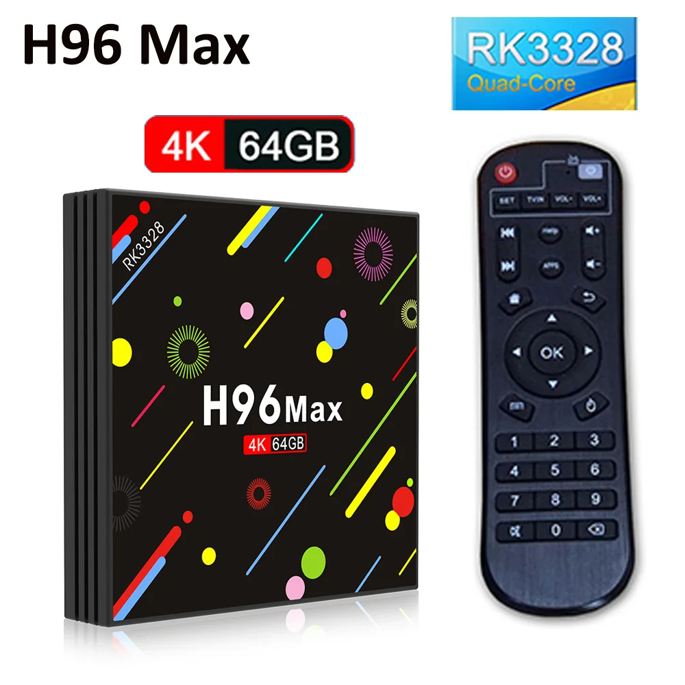 H96 MAX H2 светодиодный экран ТВ приставка Android 7 1 4 Гб 64 RK3328 четырехъядерный 2 4G/5G WiFi USB 3