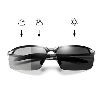 Photochromic Sunglasses Men Polarized Driving Chameleon Glasses Male Change Color Sun Glasses Day Night Vision Driver's Eyewear 1