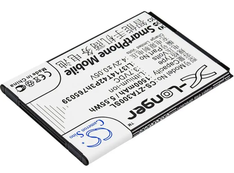 Cameron sino 1500 мА/ч, Батарея для zte AF3 AF5 лезвие A3 A5 C341 T220 T221 T230 Li3714T42P3h765039 мобильный, смартфон, Батарея