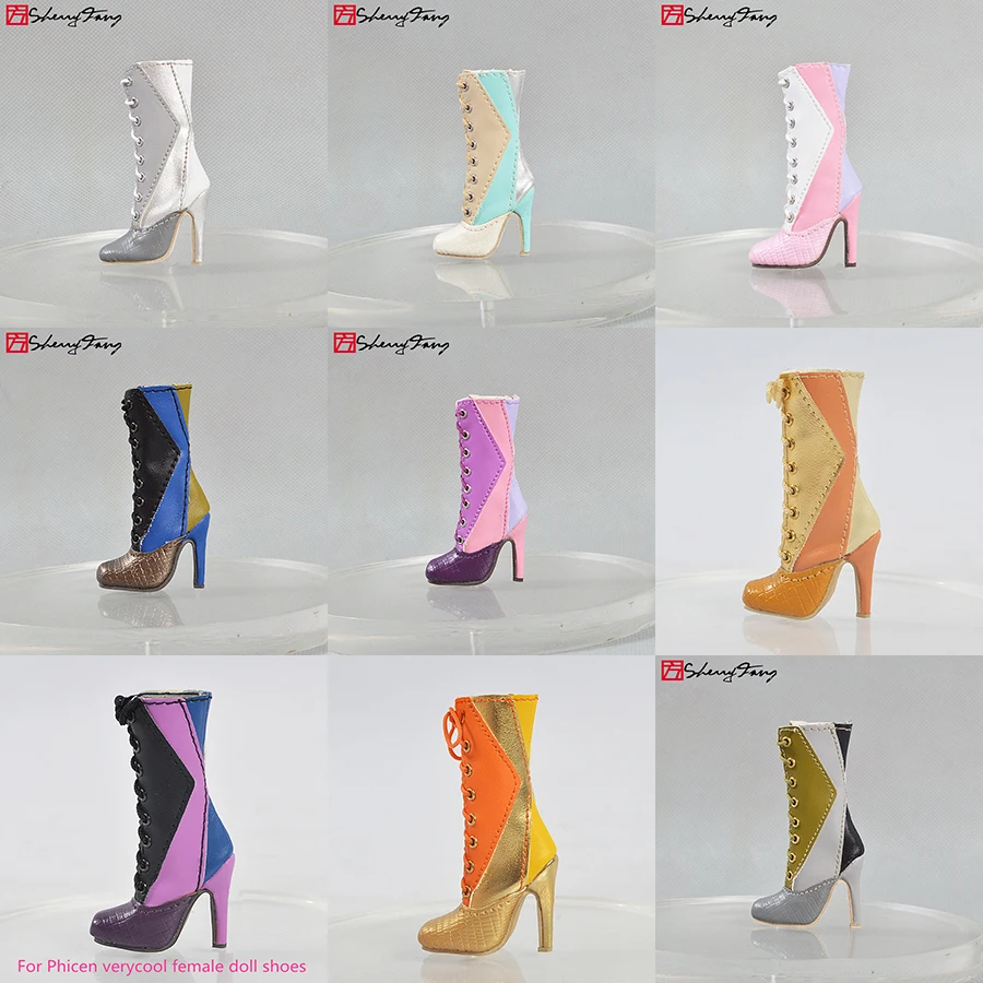 1/6 Woman Shoes Fashion High Heels Boots For 12" Female Action Figure Hot Toys 