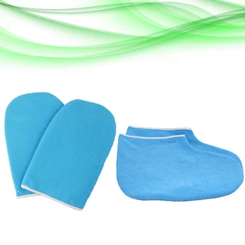 

1 Set of Paraffin Therapy Supplies Wax Bathing Foot Covers Gloves Set Protective Foot Strap Mitten Kit