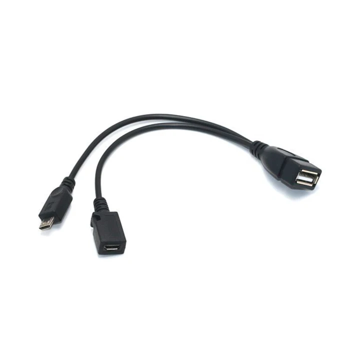 2 в 1 OTG Micro USB Host power Y Splitter USB адаптер для Micro 5 Pin женский и мужской кабель GV99