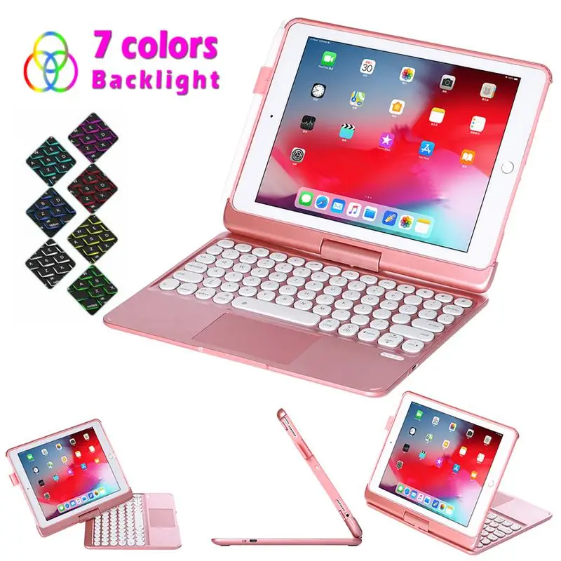 Для iPad Air 2 Pro 9 7 2017 2018 USA чехол для клавиатуры с тачпадом цветов Подсветкой Bluetooth