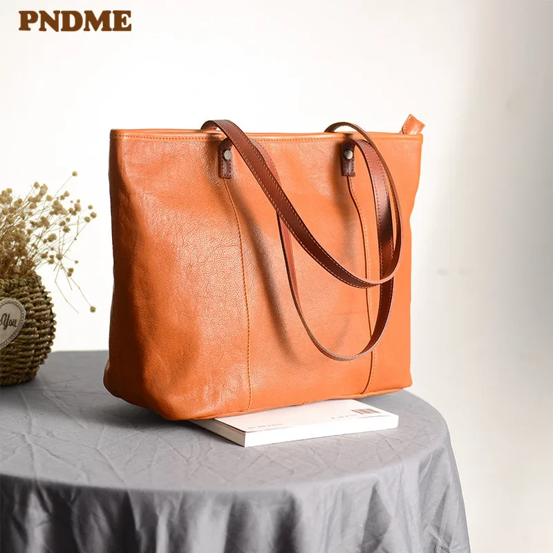 PNDME mode eenvoudige echt lederen dames tote tas toevallige koeienhuid draagtas grote capaciteit vrouwen luxe schouder boodschappentas PNDME mode eenvoudige echt lederen dames tote tas toevallige koeienhuid draagtas grote capaciteit vrouwen luxe schouder boodschappentas