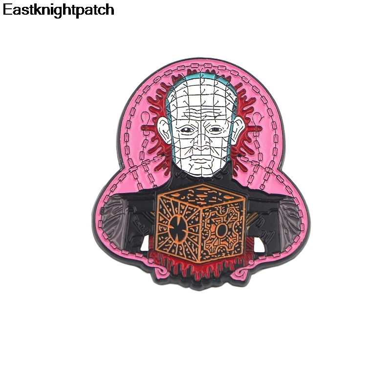 12 шт./лот Hellraiser булавки ужасов для рубашки одежда рюкзак броши для обуви diy украшения для пар ювелирных изделий ремесло поставки E0902
