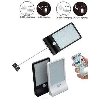 

48 LED Separable Solar Light PIR Motion Sensor Security Led Solar Lamp Outdoor Waterproof Garden Street Wall Light wall+Lamp Gar