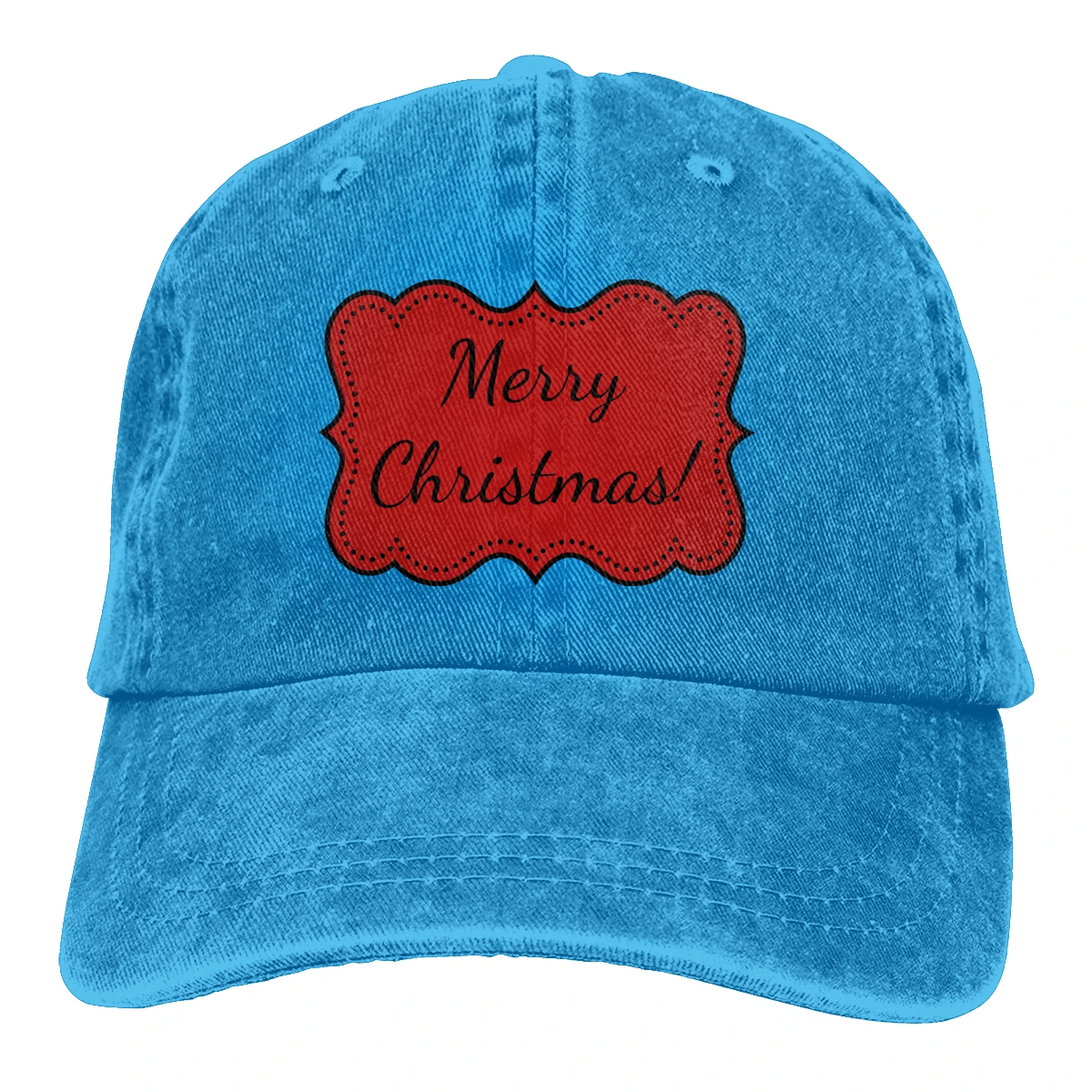 Счастливого Рождества Casquette черный унисекс Мужские Женские деним Strapback бейсболка Регулируемая Гольф папа шляпа