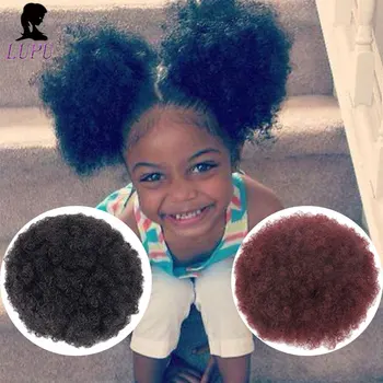 

LUPU Bun Chignon Hair Accessories postiche cheveux Afro Puff Soft Fried Head Elastic Hair Rope Synthetic Buns for Black Woman