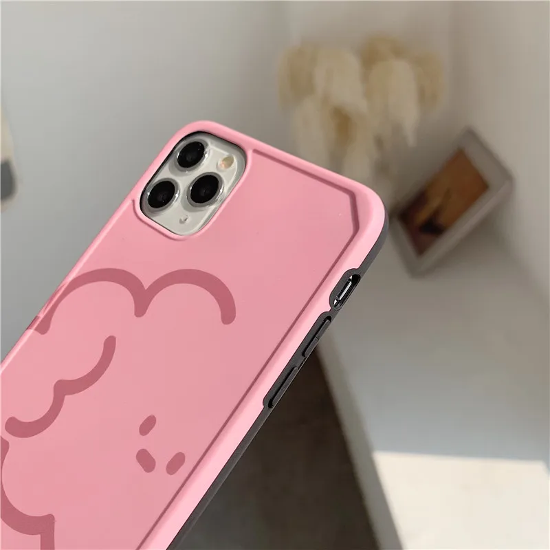 Чехол для iphone 11 Pro Max, милый мультяшный розовый плюшевый мишка, Модный мягкий чехол для телефона для iphone 7 plus 8plus X XR XS MAX, чехол