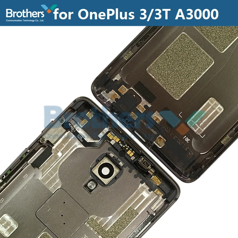 Задняя крышка для Oneplus 3 3T A3000 корпус батареи с камерой стеклянный объектив Вибрационный гибкий кабель для Oneplus3 3T A3010 батарейный отсек