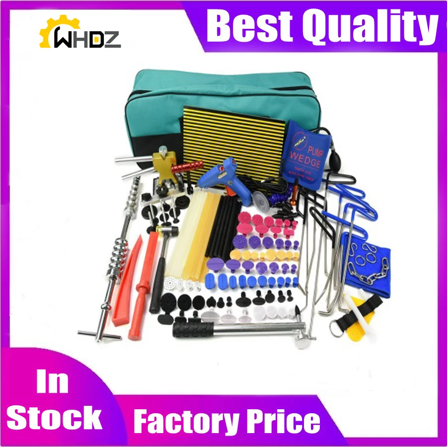 

Paintless Dent Repair Tools Kit Rod ToolsDent Lifter Glue Gun Dent Puller Glue Tabs Line Board Slide Hammer Suction Cup