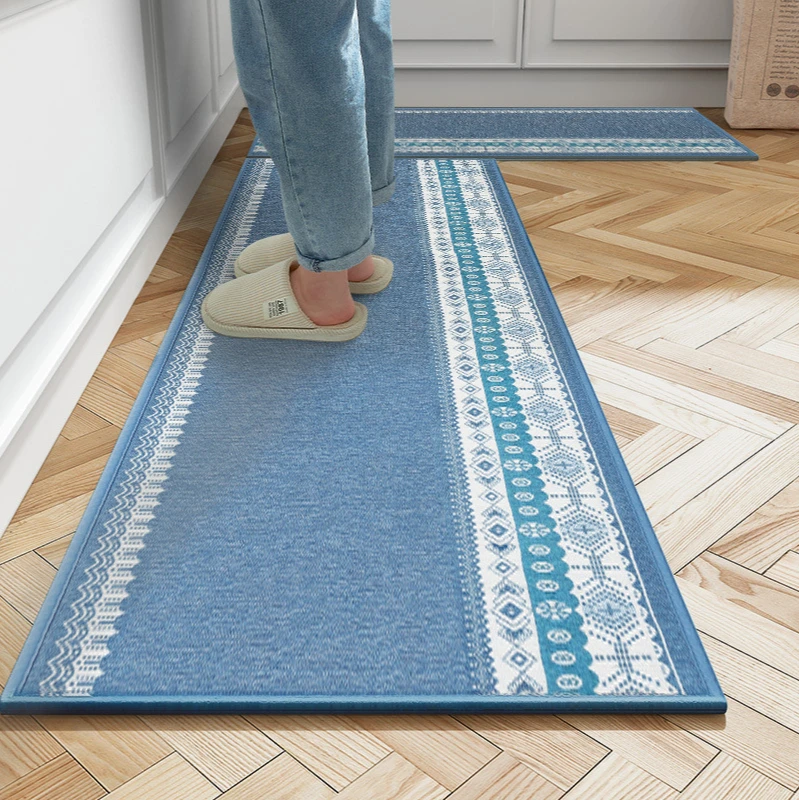 

Nordic Home Kitchen Decoration Mat Anti-slip Carpet Entrance Door Supplies Washable Rug Bedroom Modern Geometric Floor Mats