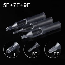 150 шт, высококачественные серые одноразовые наконечники для татуировки, стерильные насадки для татуировки, наконечники 5F/7F/9F, наконечники для татуировки, Иглы для татуировки