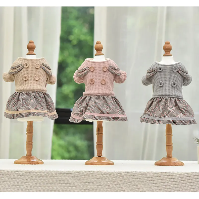 Милая Одежда для собак в стиле принцессы на осень и зиму юбка питомцев костюм