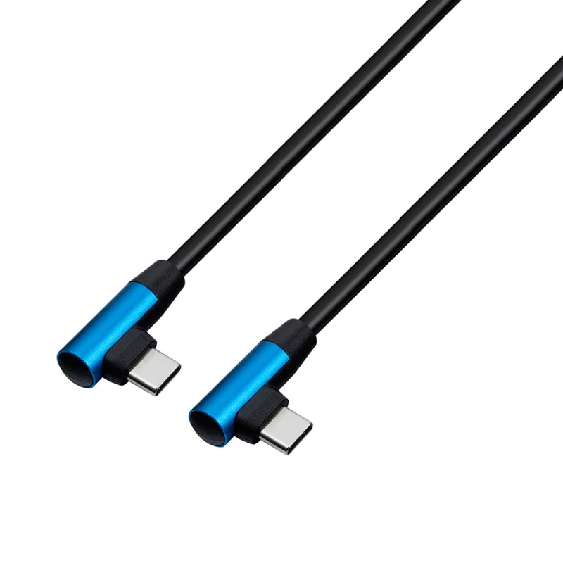 Enhanced USB-C to USB-C Cable - 60W PD Fast Charging with 90° Right Angle Design