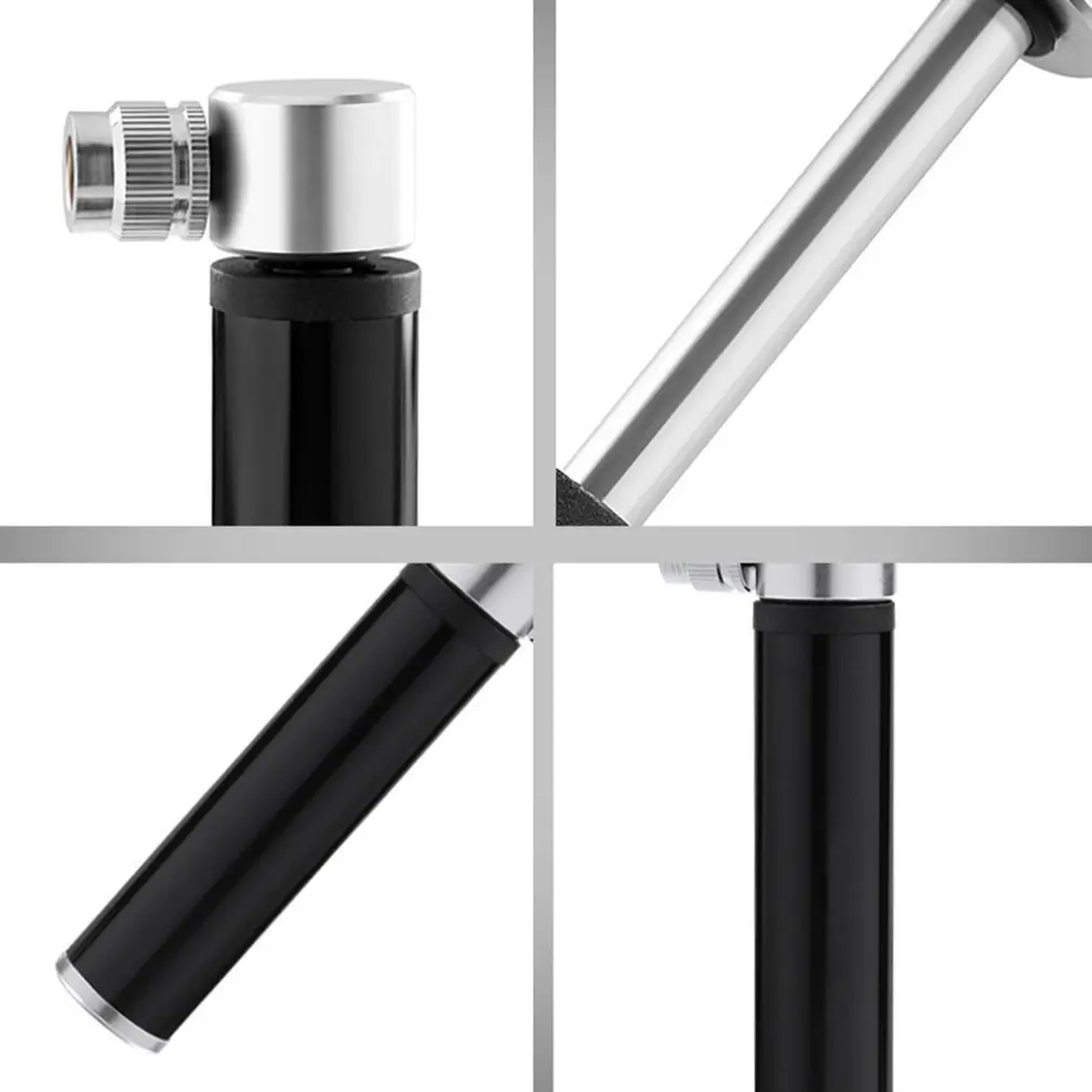 Mini Aluminum Bicycle Pump Portable High Pressure Inflatable Tube Basketball Football Riding Equipment Aluminum Alloy