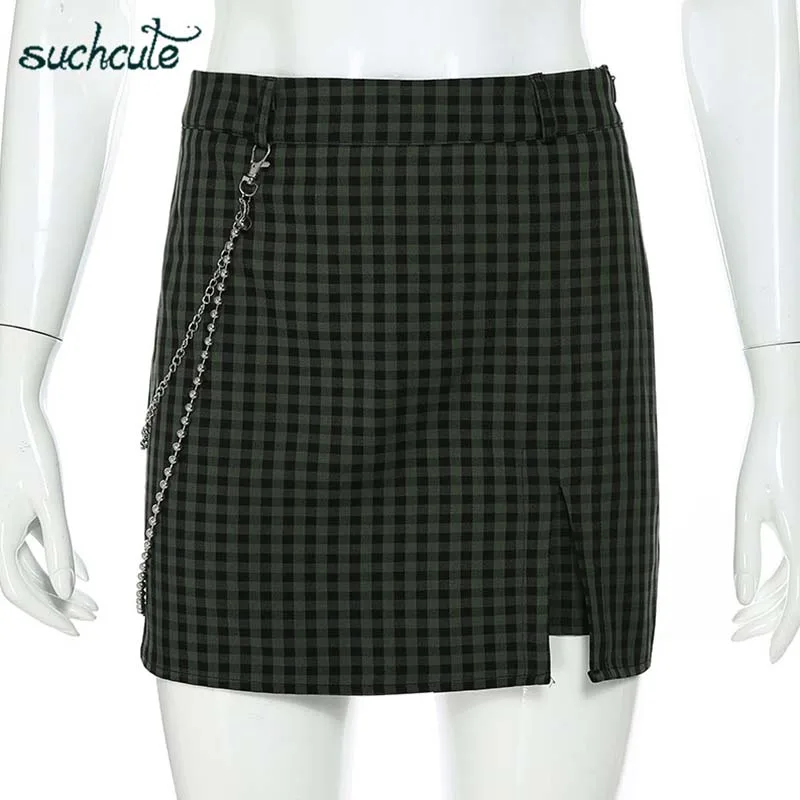 skirt SUCHCUTE Женский блейзер и юбка комплект Женский костюм комплект из 2 предметов зеленый Повседневный Блейзер корейский стиль Ropa Oficina Mujer Mantelpakje - Цвет: skirt