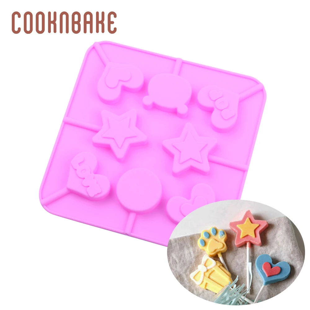 COOKNBAKE силиконовая форма для леденцов, конфет, Круглый Шоколадный леденец, форма для выпечки, силиконовая форма для льда, клейкий торт из желе, украшение, сделай сам - Цвет: CDY-282