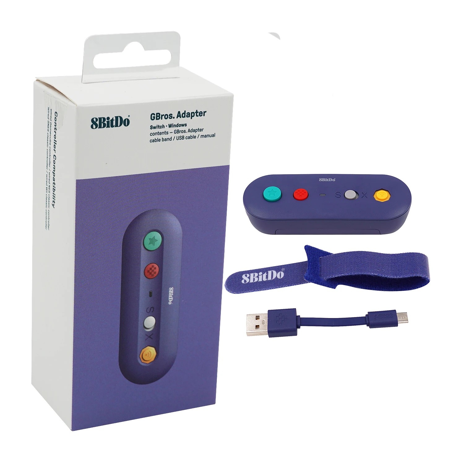 8Bitdo Gbros. Беспроводной адаптер для Nintendo Switch GameCube NES Wii Classic controller|Запасные части| |