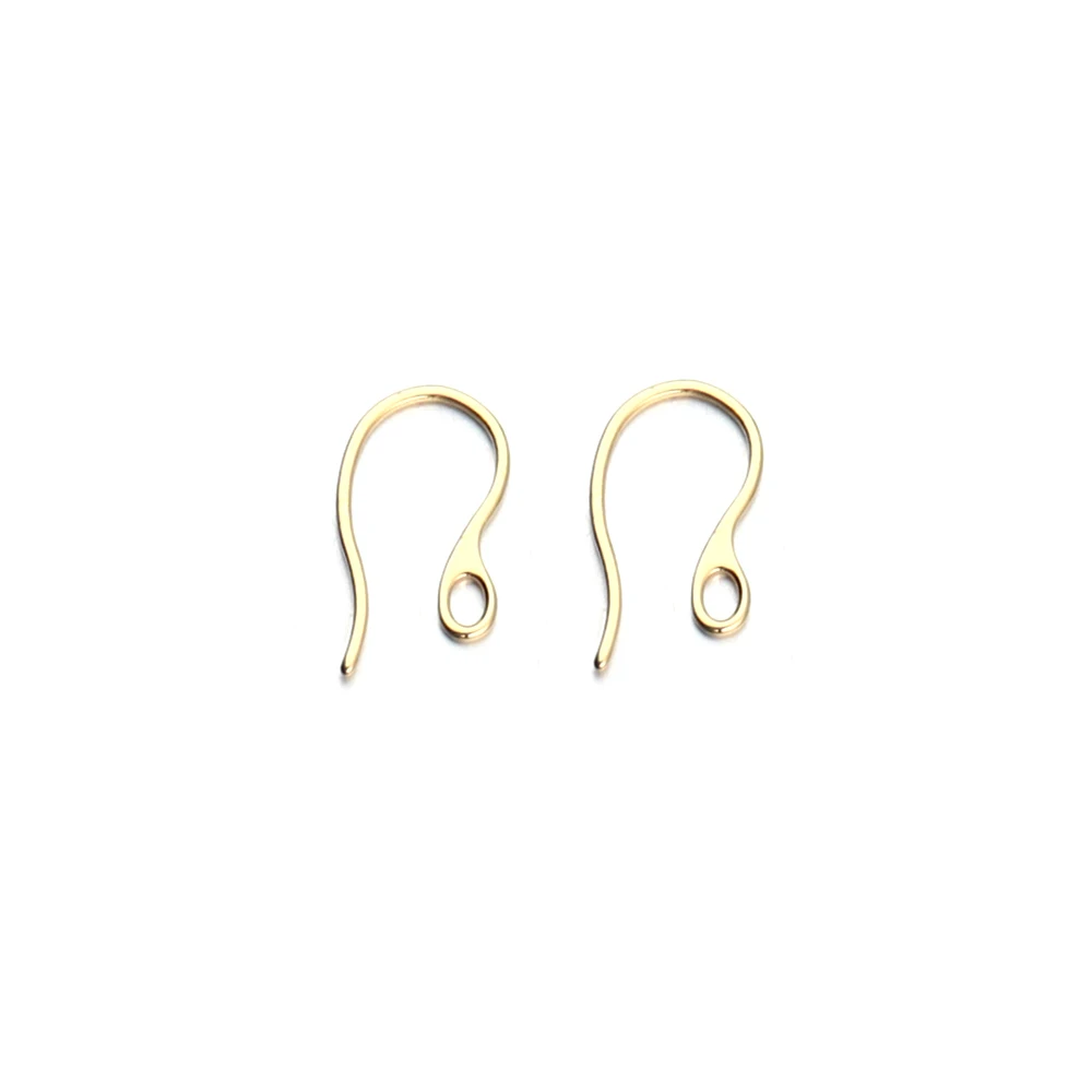 Gold Semitree, 50 шт., серьги из нержавеющей стали, застежка-крючок, сделай сам, ювелирные изделия, изготовление сережек, ручная работа, фурнитура ювелирные аксессуары - Цвет: Gold