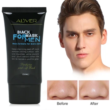 

Men Suction Black Facial Mask Acne Treatments Lightening Purifying Blackhead Removal Deep Cleansing for Acne Scars Skin Care