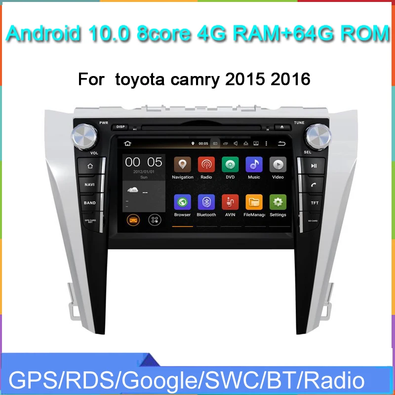 Два din автомобильный dvd плеер android 10 0 для camry 2015 2016 аудио Авторадио Стерео головка