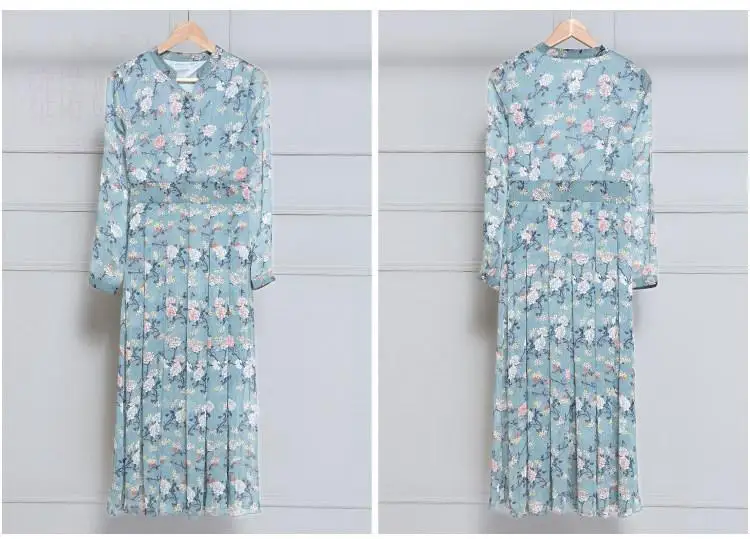 Новинка, Sukienki, осенняя одежда, новое легкое шифоновое платье с длинными рукавами и принтом в богемном стиле, длинное женское платье Sukienki больших размеров DC987