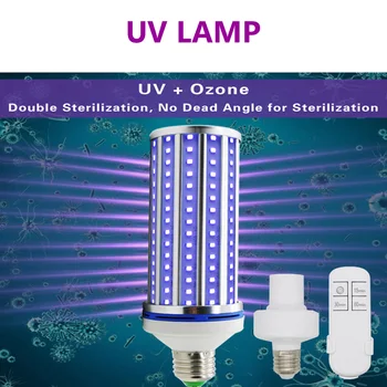 

UV Cleaning Light Household LED UV Lamp 60W Fruit LED Lamp with Remote Control