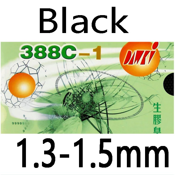 black 1.3-1.5mm Dawei 388C-1 King of Medium Pips-Out резиновый пинг-понг с губкой - Цвет: black 1.3-1.5mm