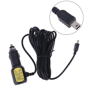 

5V 3.5A Dual Mini USB Ports Dash Cam Car Cigarette Adapter Lighter Power Cable Socket Charger for DVR Vehicle Charging 3.5m W91F