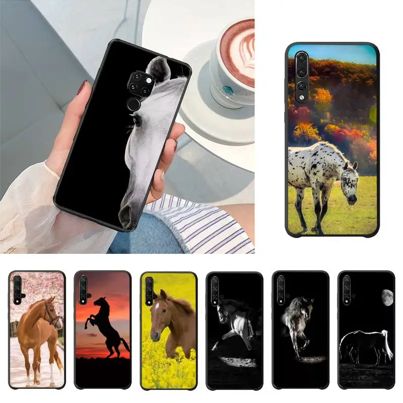 Силиконовый черный чехол Babaite Horse для Huawei P20 P30 P10 lite P20Pro PSmart Y7 Y6 Prime Mate20 Nova3E |
