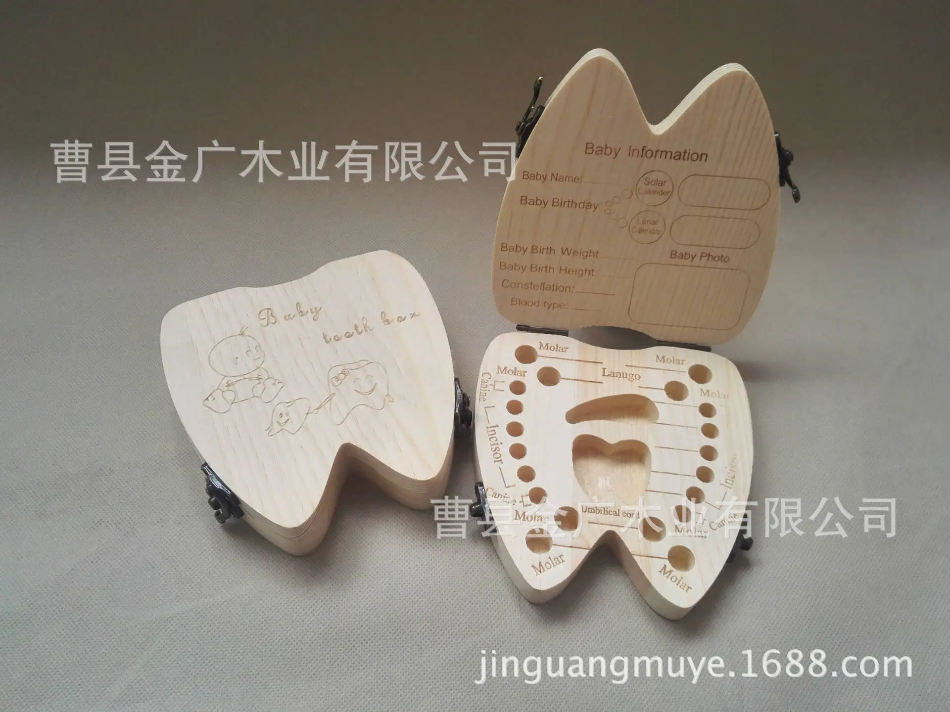 Мужская и женская детская коробочка для молочных зубов деревянная Lanugo Коллекционная коробка детский чехол для хранения зубов Лиственные зубы коробка на память