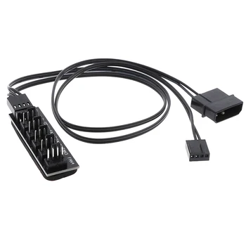 

1 To 5 4Pin CPU cooler case fan Hub splitter adapter power cable