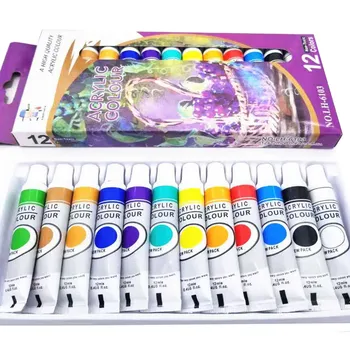 

12 Colors 12ml Professional Acrylic Paints Pigment Set for Kids Adults Hand-painted Shoes Wall Painting Graffiti Art Supplies