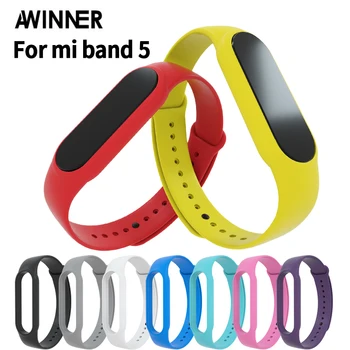 

For Xiaomi Mi Band 5 Silicone Strap Replacement Wristband Bracelet Watchband Strap For Xiomi Mi Band5 Miband 5 Wrist Strap
