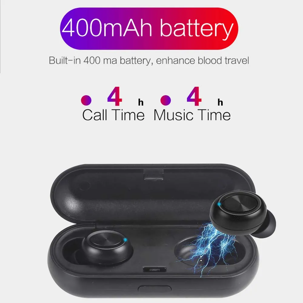 JINSERTA Bluetooth 5,0 наушники TWS беспроводные наушники Bluetooth Hi-Fi стерео гарнитура спортивные наушники с микрофоном для громкой связи