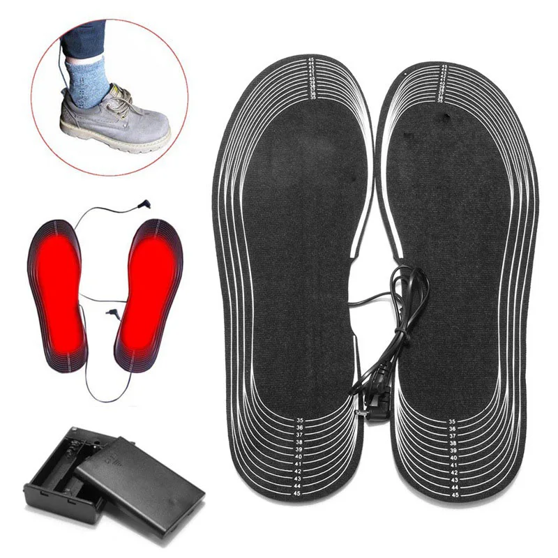 Electrically Heated Insoles with Control Battery Powered for Women Shoes Winter Ski Ridding Camping Pads Full Golpe Hot
