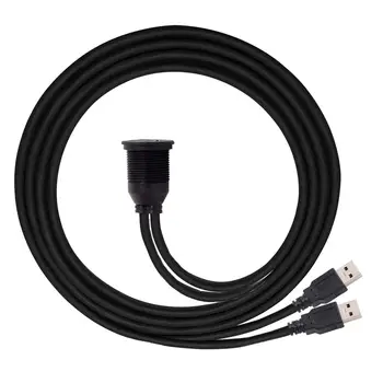 

Chenyang Dual Ports USB 3.0 Extension Car AUX Flush Mount Car Mount Extension Cable for Dashboard Panel 1m Waterproof