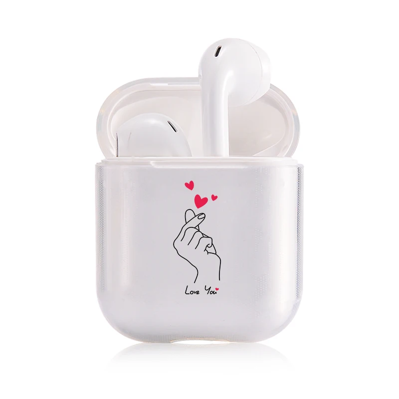 Мягкий милый Чехол Air Pods для Apple airpods, роскошный простой прозрачный чехол Airpods в Bluetooth, аксессуары для наушников - Цвет: I050061