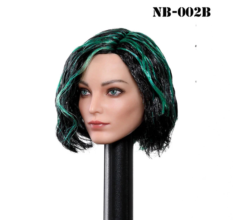 В наличии 1/6 женская голова Sculpt NB-002 X-men Emma Watson голова резная с зелеными/черными/коричневыми волосами модель для 12 ''тела