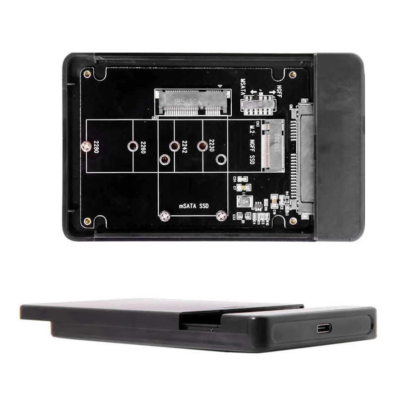 MSATA и Combo M.2 NGFF b-ключ SSD для usb type-C чехол для конвертера с переключателем