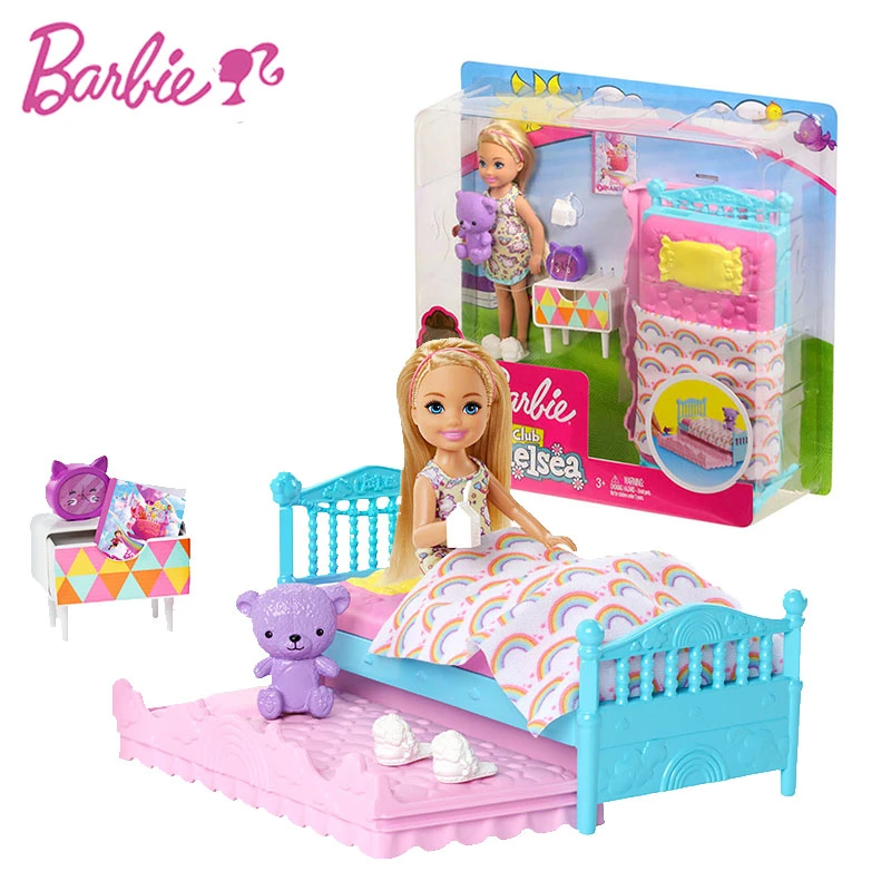Orijinal Barbie bebek çocuk kız oyun oyuncak Chelsea kulübü uyku bebek  aksesuarları oyuncak Mini küçük Kelly İyi gece FXG83 hediye|Bebekler| -  AliExpress