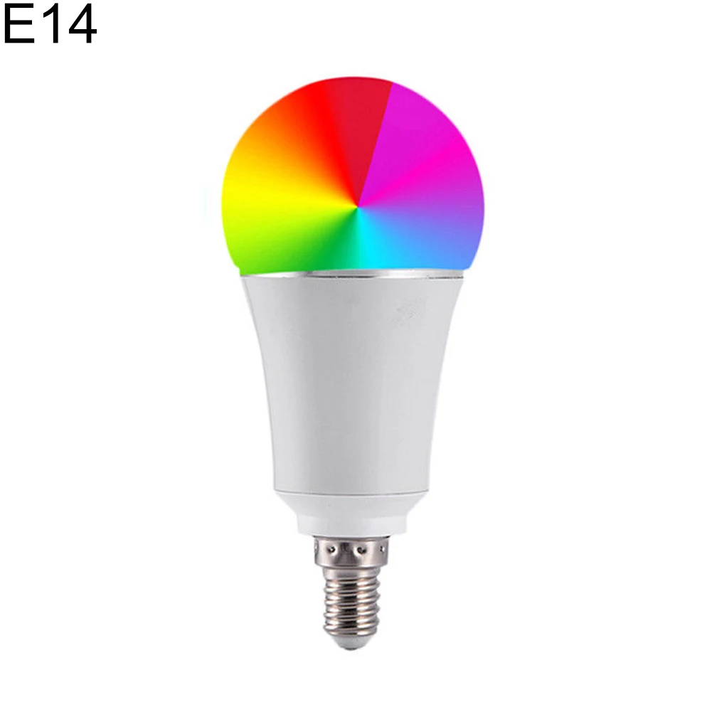 Новая беспроводная WiFi умная лампа Домашний Светильник ing лампа 7 Вт B22 E14 E26 E27 Magic RGB + W Светодиодный светильник с регулируемой яркостью